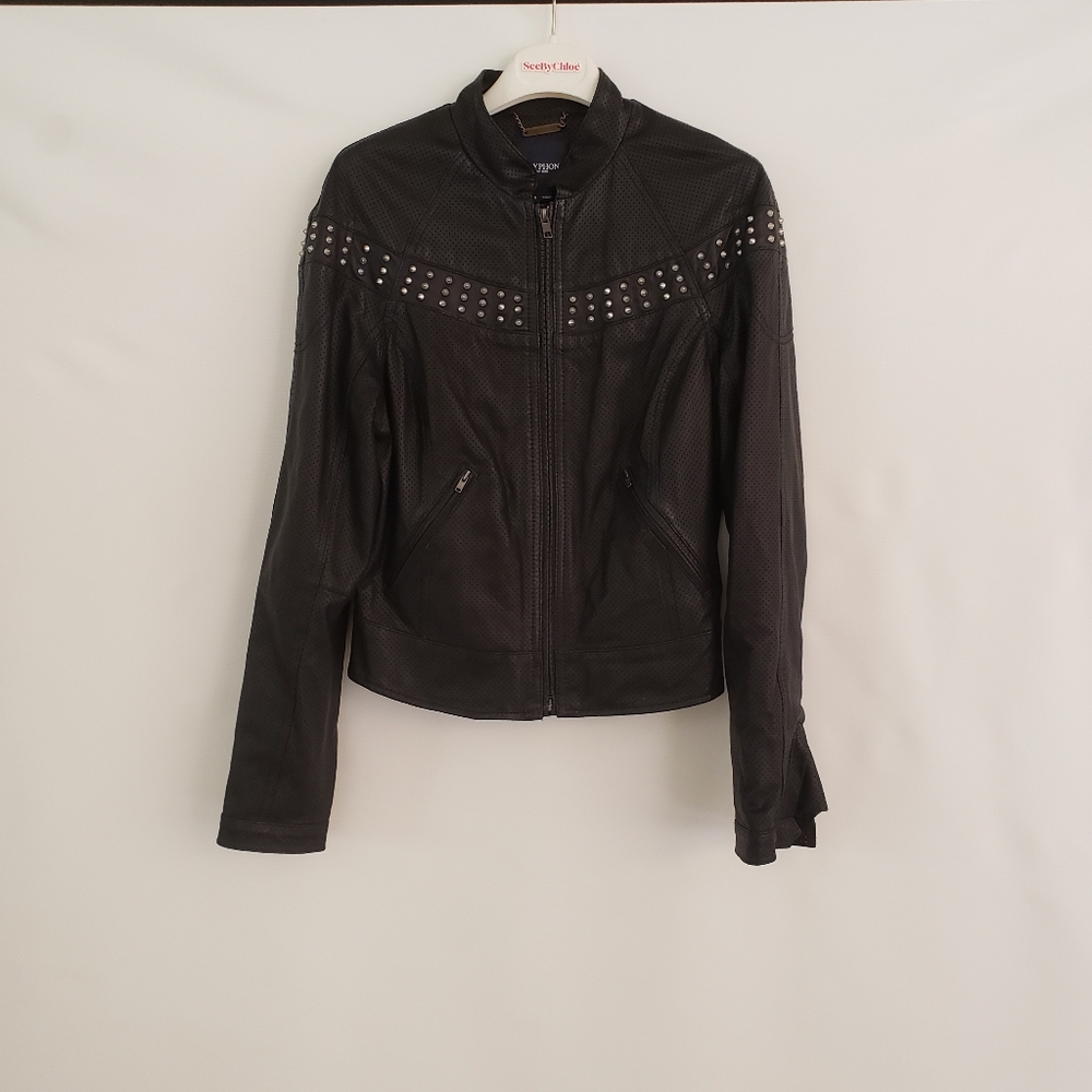 Gryphon Womens studded Leather Jacket